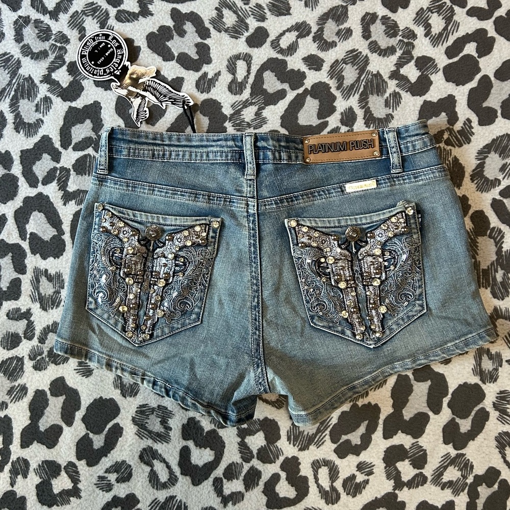 Platinum Plush Gun Booty Shorts